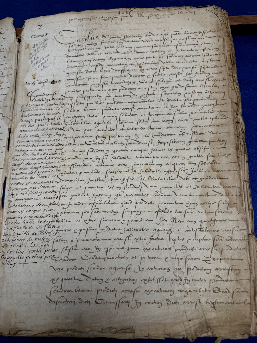  Basque Country Register Of Orders Of The Cities Of Bayonne, St Esprit, Dax, Etc. 1541 16th Century 