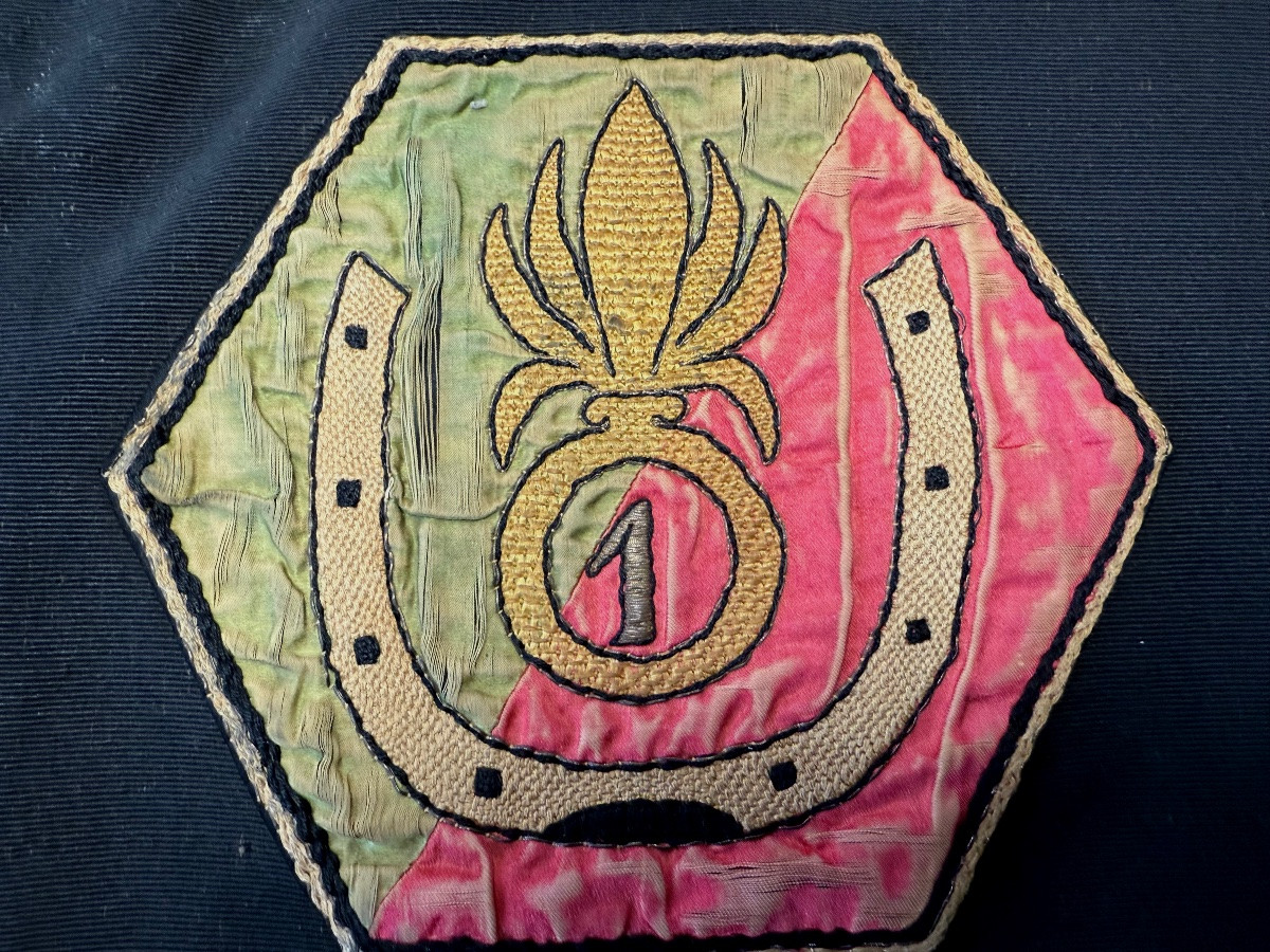 LÉGION ÉTRANGÈRE  RARE FANION DE LA 1ERE  COMPAGNIE SAHARIENNE  PORTÉE 1940  W W 2 -photo-1