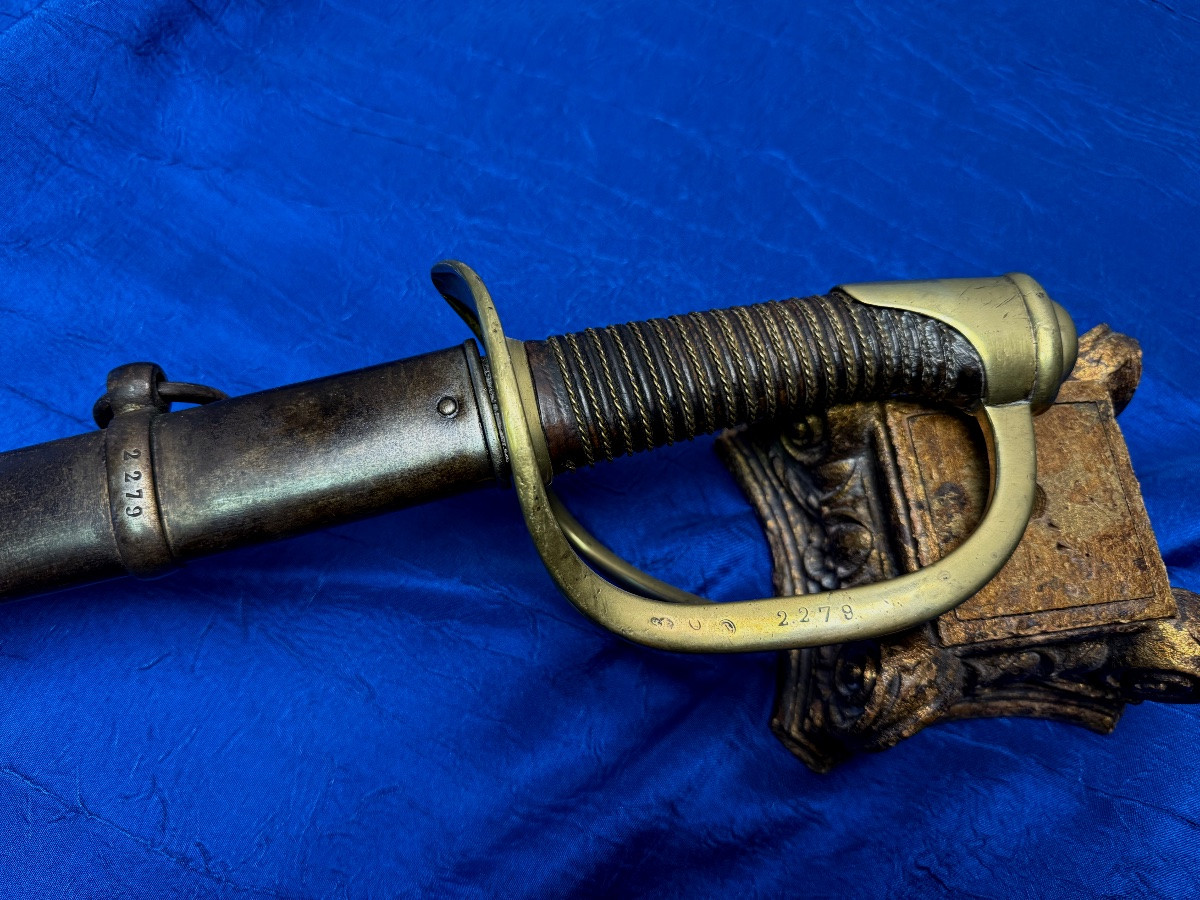 SABRE TROUPE DE CAVALERIE  MODÈLE 1822  MODIFIÉ 1882 FABIQUÉ EN 1876  CHATELLERAULT   19 ÈME -photo-3