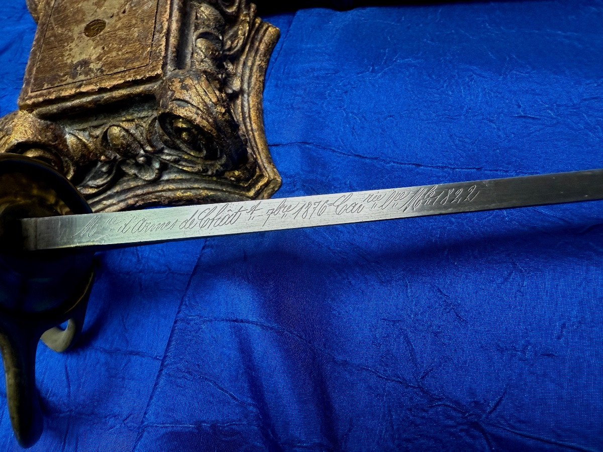 SABRE TROUPE DE CAVALERIE  MODÈLE 1822  MODIFIÉ 1882 FABIQUÉ EN 1876  CHATELLERAULT   19 ÈME -photo-2