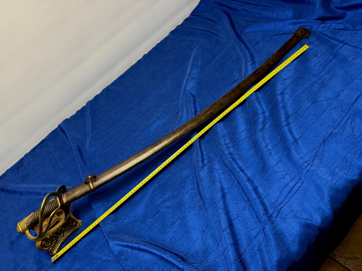 SABRE TROUPE DE CAVALERIE  MODÈLE 1822  MODIFIÉ 1882 FABIQUÉ EN 1876  CHATELLERAULT   19 ÈME -photo-7