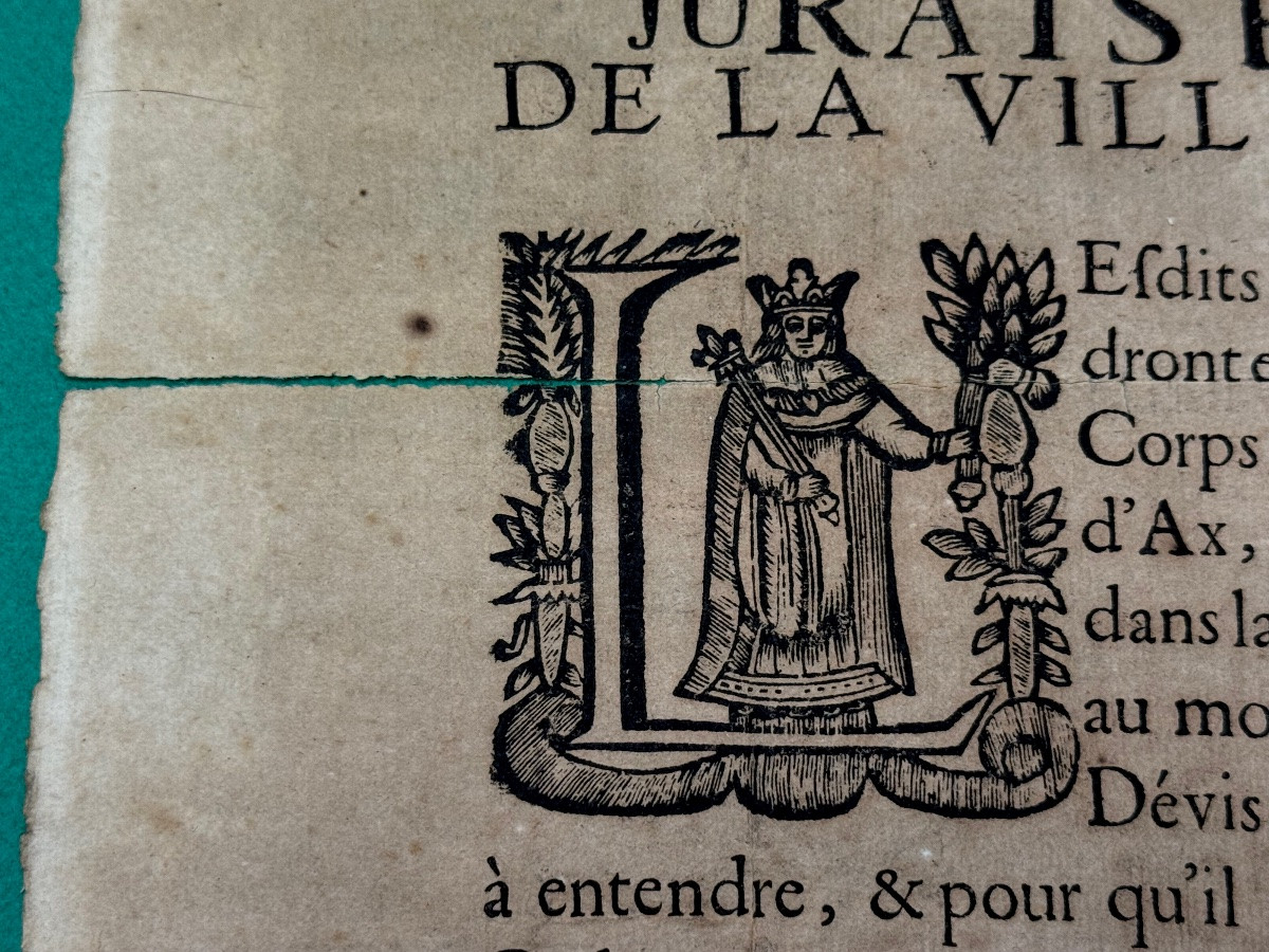 Placard/poster From 1689: Repair Of The Gates Of The City Of Bayonne, 17th-century Estimate -photo-5