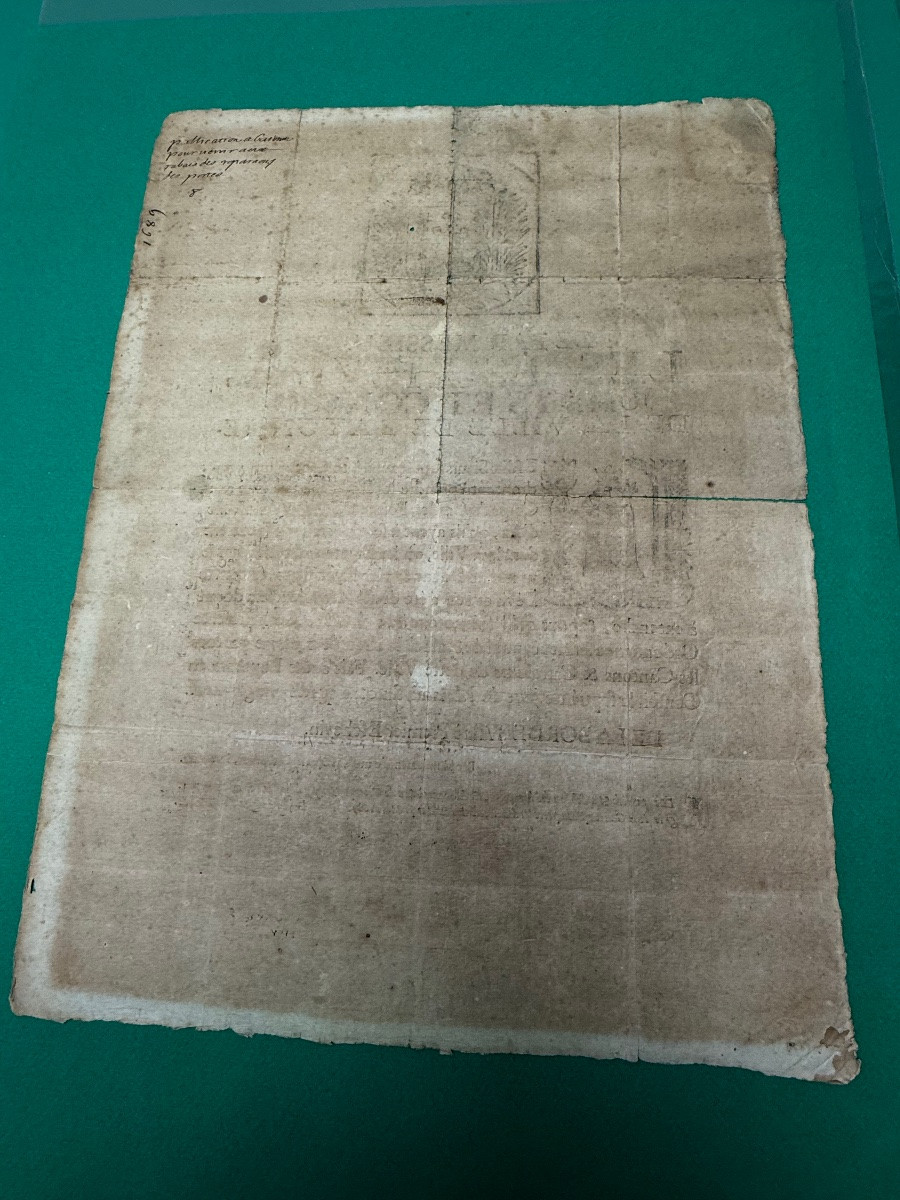 Placard/poster From 1689: Repair Of The Gates Of The City Of Bayonne, 17th-century Estimate -photo-6