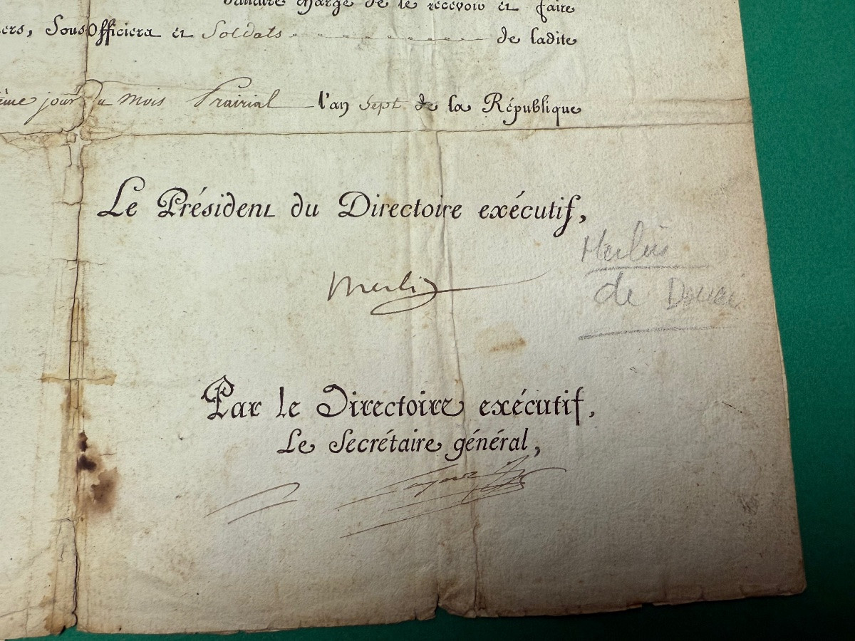Sub-lieutenant's Commission Issued By The Directory In Year Seven Of The Republic 1797 No. 1 -photo-3