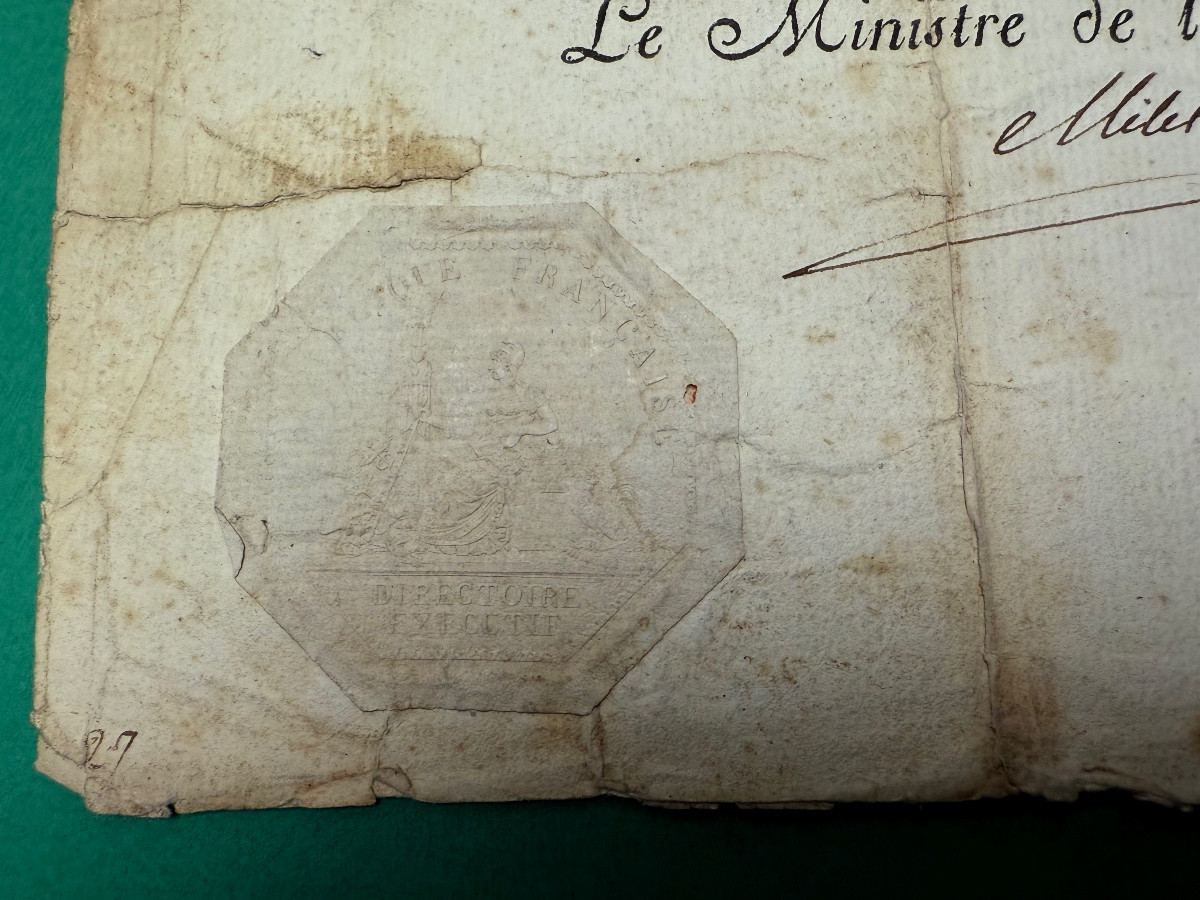 Sub-lieutenant's Commission Issued By The Directory In Year Seven Of The Republic 1797 No. 1 -photo-5