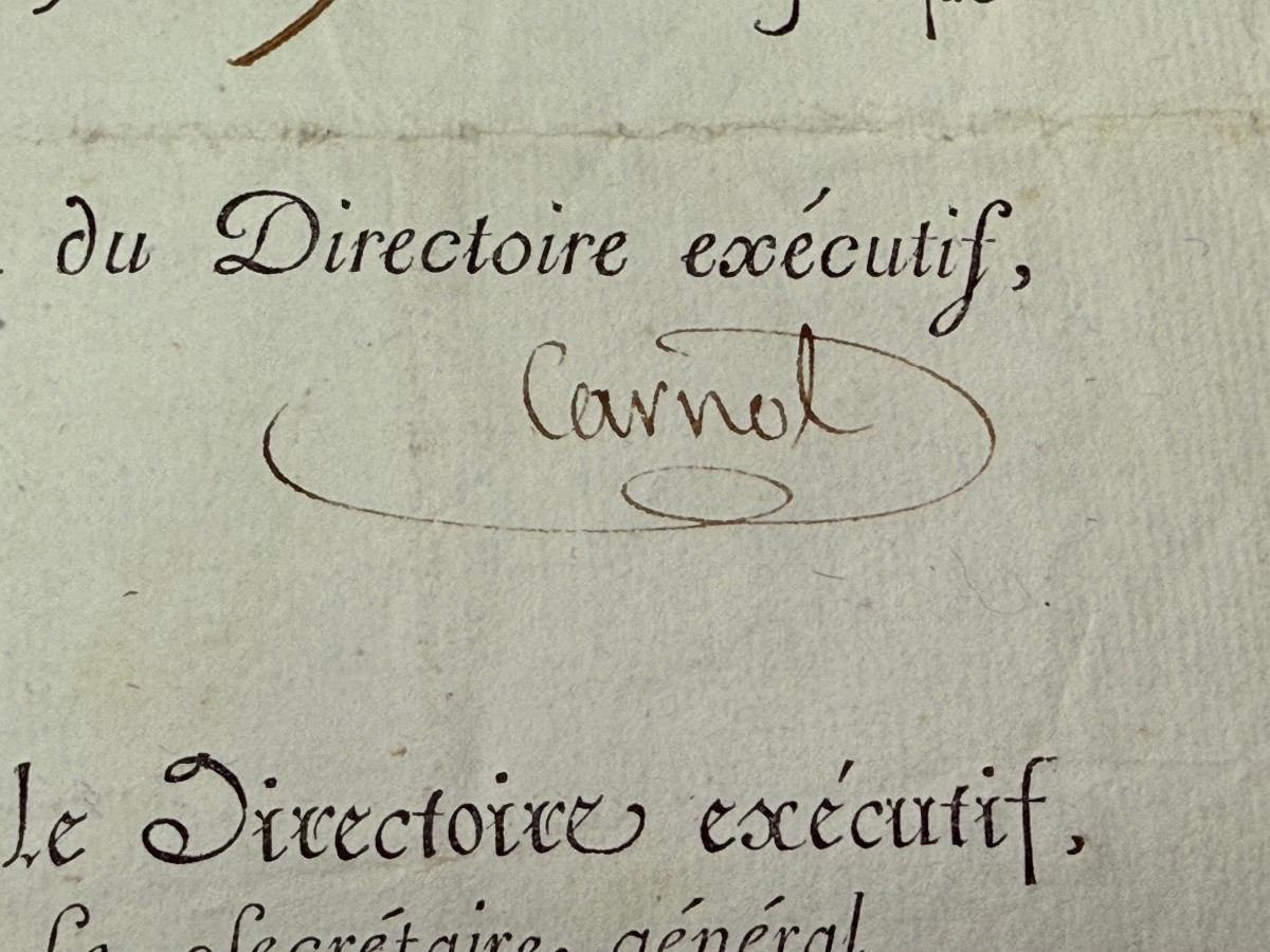 Captain's Commission Issued By Lazare Carnot, President Of The Executive Directory Of Year 5-photo-6