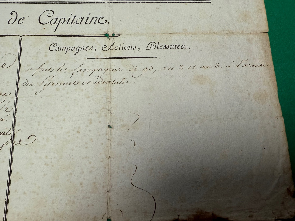 Captain's Commission Issued By The Executive Directory In Year 4 Of The Republic No. 2 -photo-1