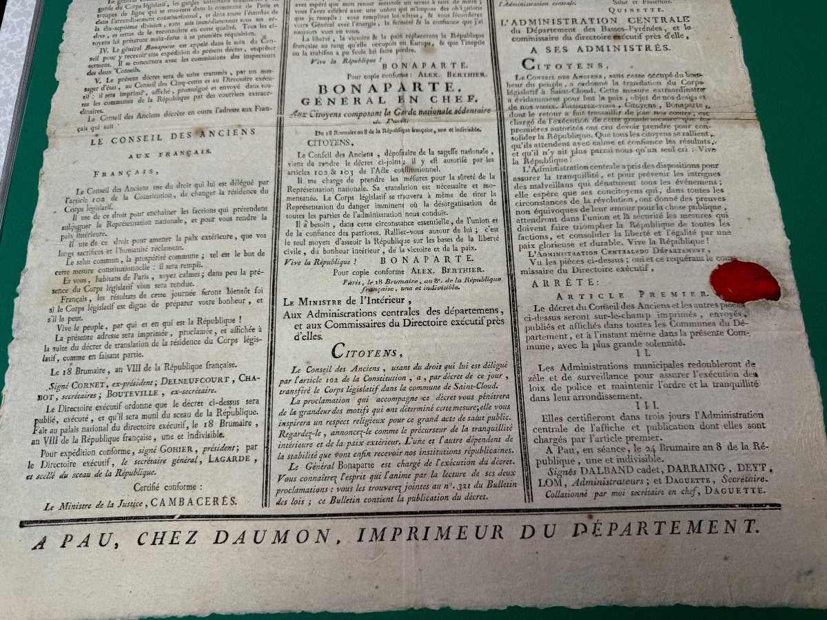 Coup d'état Of 18 Brumaire Year VIII Bonaparte General-in-chief To The Soldiers And Citizens  -photo-3