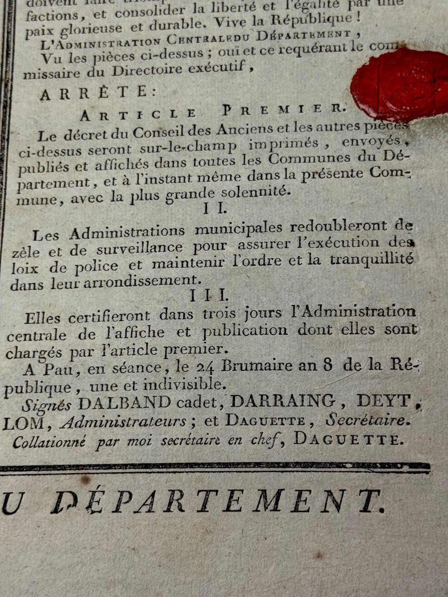 Coup d'état Of 18 Brumaire Year VIII Bonaparte General-in-chief To The Soldiers And Citizens  -photo-4