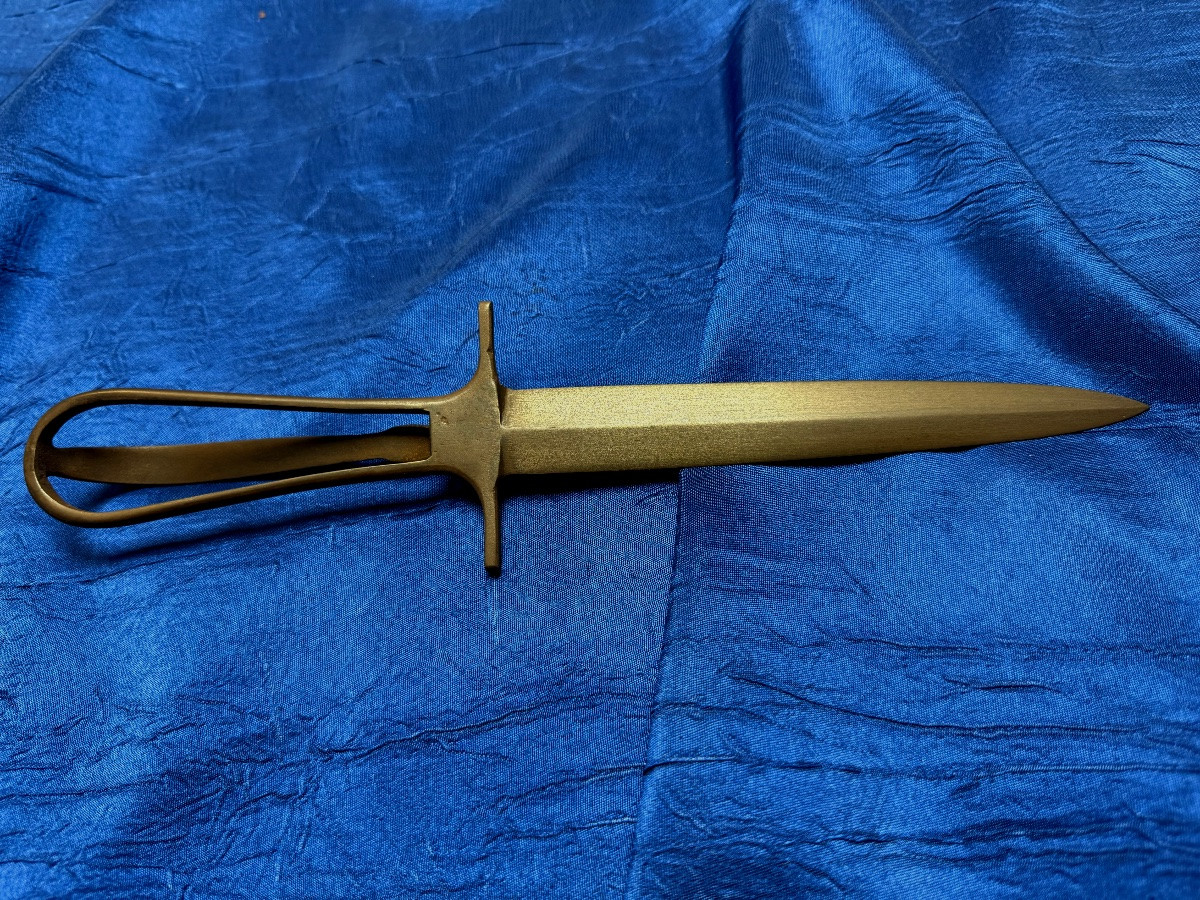 DAGUE  SQUELETTE  TÈTE DE  SERPENT  NETTOYEUR DE TRANCHÉES  PAR H.  CAUX  A  HESDIN  1914/1918 -photo-5