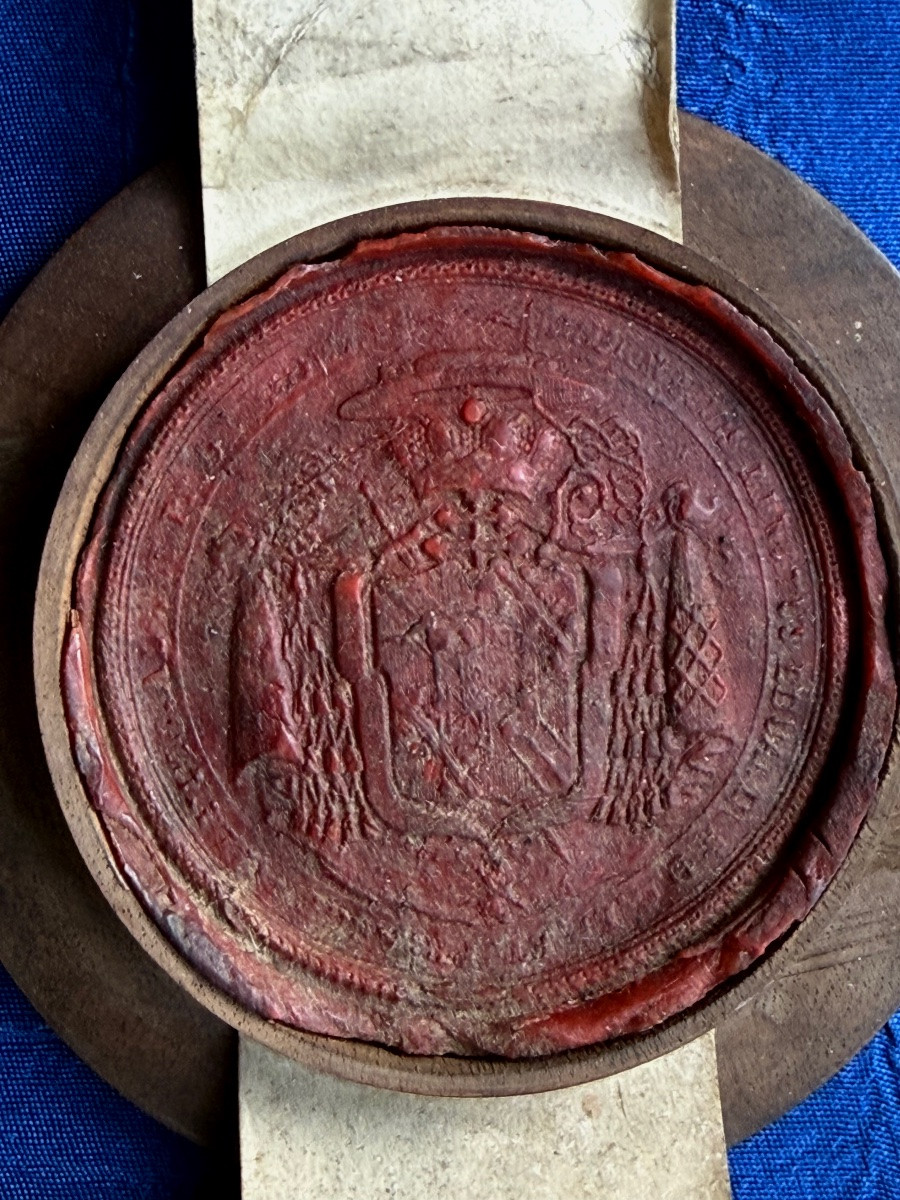 Large Wax Seal Of A Cardinal, Toulouse Region, 17th Century -photo-3
