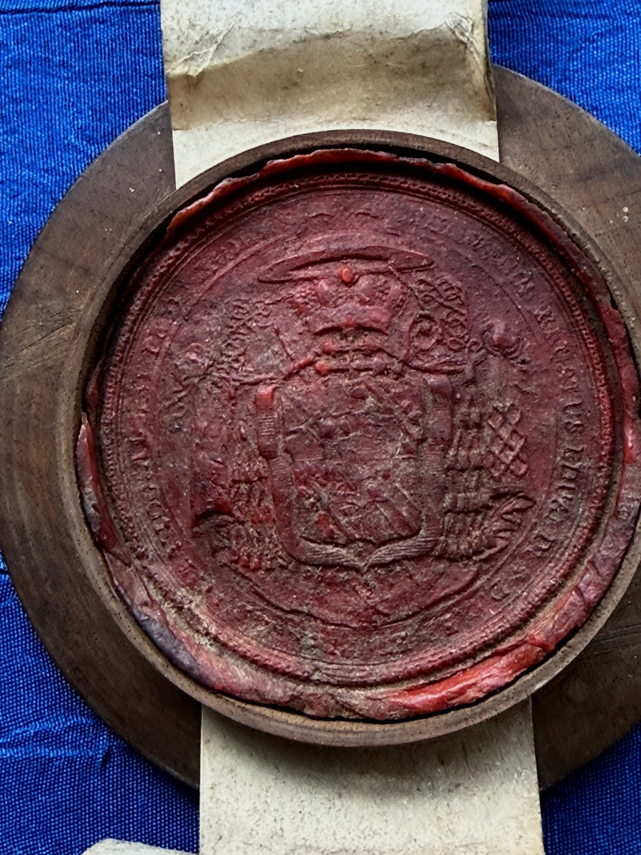 Large Wax Seal Of A Cardinal, Toulouse Region, 17th Century -photo-4
