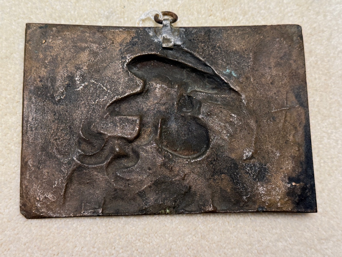 Bronze Plaque Of An Eagle Chasing A Snake By Barrye, 19th Century -photo-3