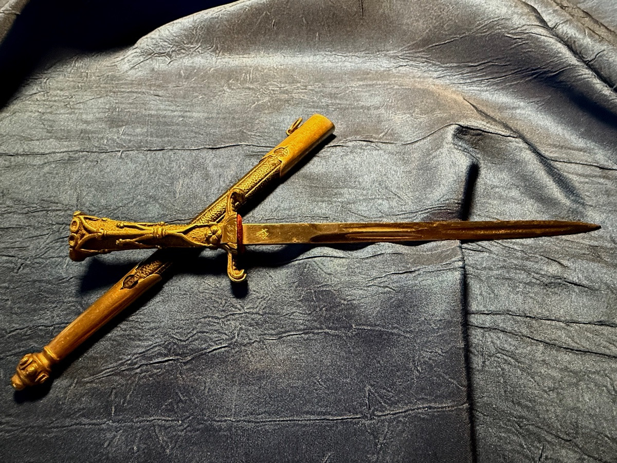 Masonic Dagger, Grand Orient, Late 19th Century -photo-5