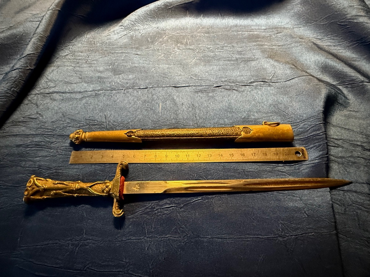 Masonic Dagger, Grand Orient, Late 19th Century -photo-6