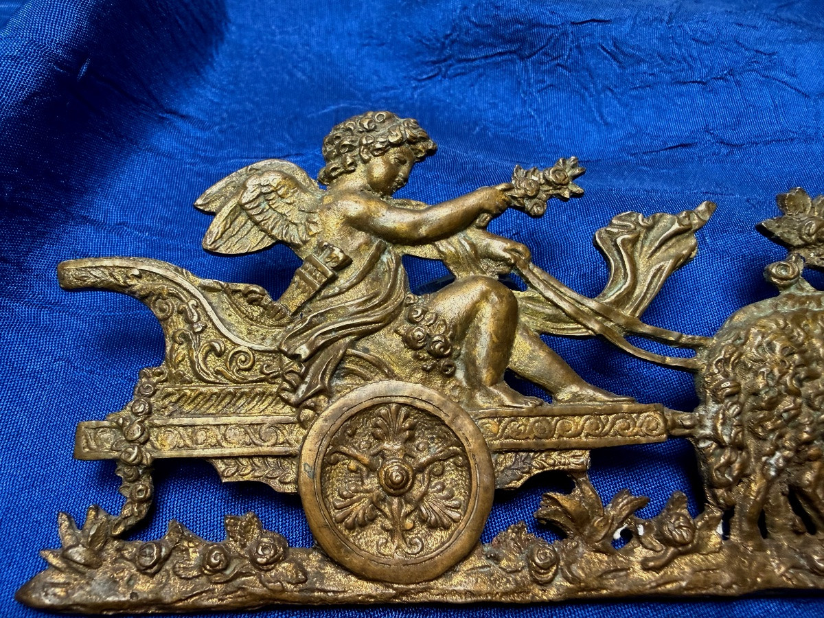 Furniture Ornament "sheep Carried By Love" Late 18th Consulate -photo-2