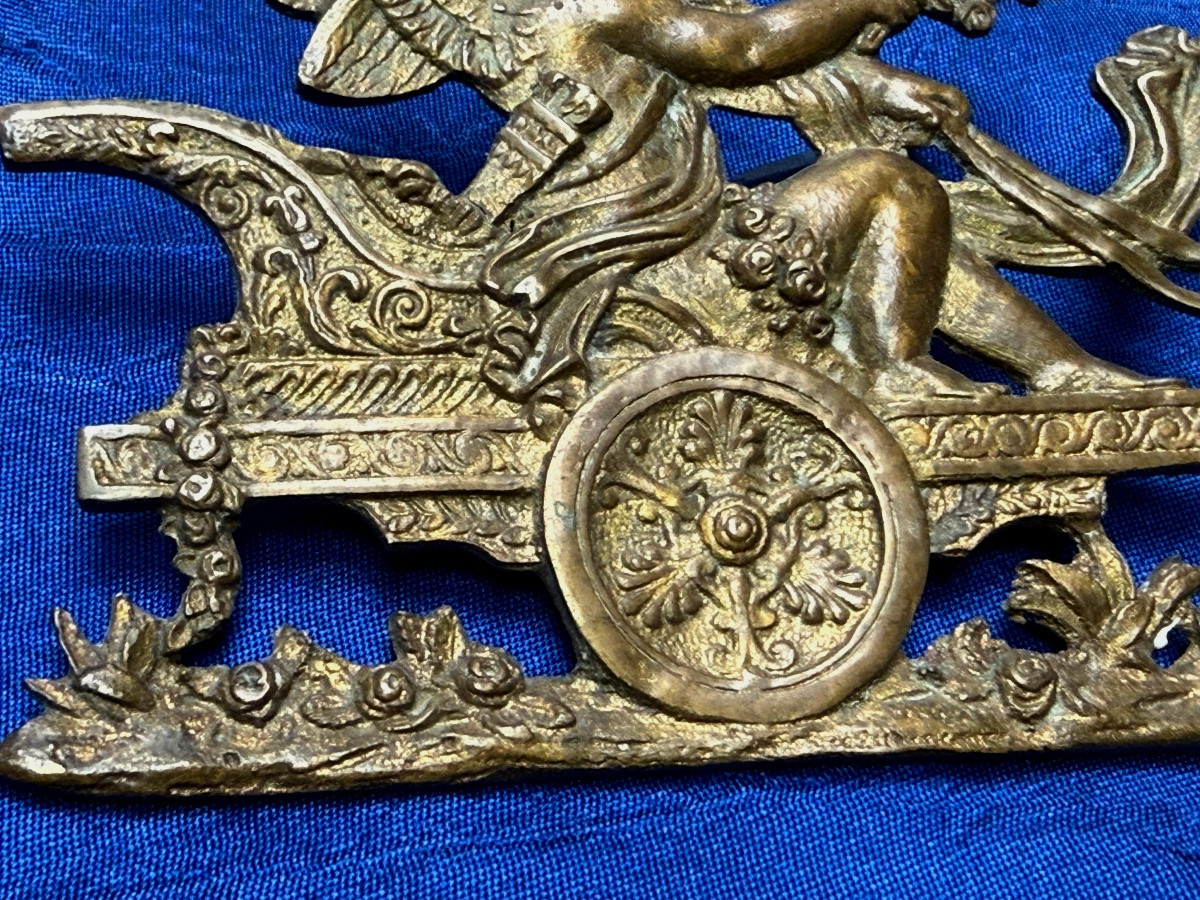 Furniture Ornament "sheep Carried By Love" Late 18th Consulate -photo-3