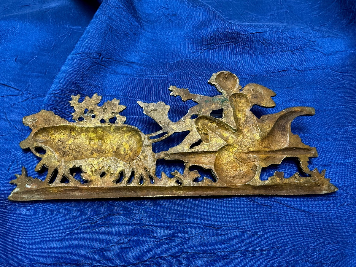 Furniture Ornament "sheep Carried By Love" Late 18th Consulate -photo-4