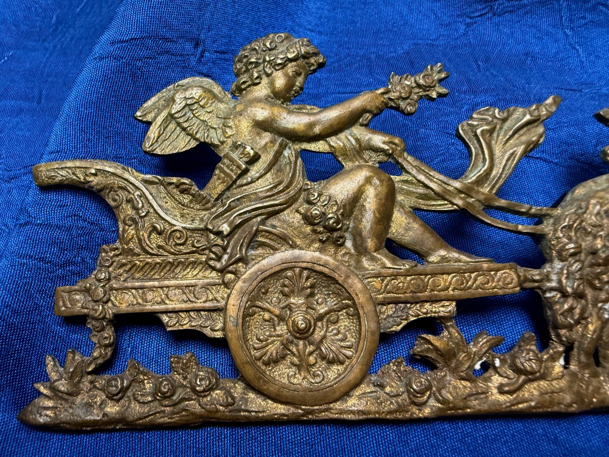 Furniture Ornament "sheep Carried By Love" Late 18th Consulate -photo-6
