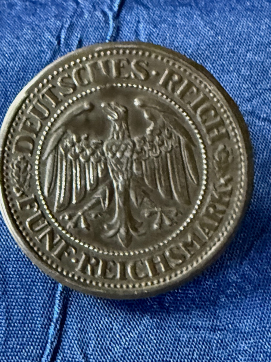 BOITE A TIMBRE PIECE DE 5 MARC  RÉPUBLIQUE DE WEIMAR  1928   W W 2-photo-2