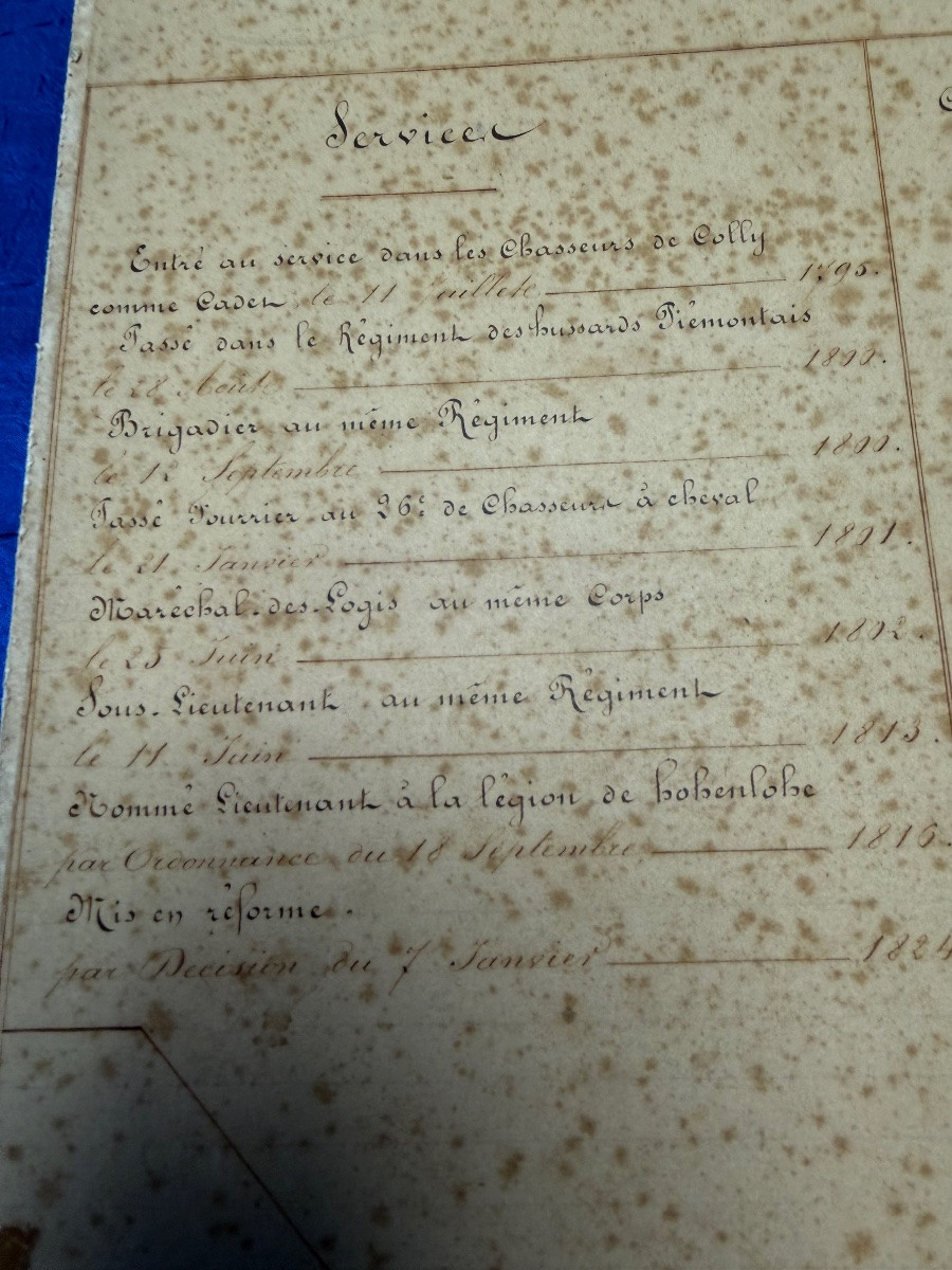 Royal Declaration Of Naturality And Record Of Services Of Lieutenant Bianco Restoration  -photo-3