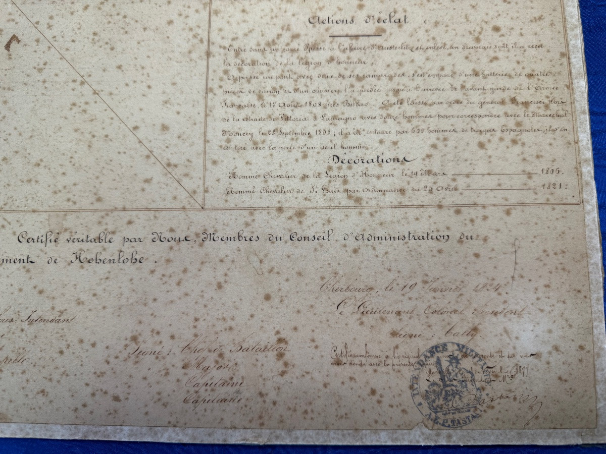 Royal Declaration Of Naturality And Record Of Services Of Lieutenant Bianco Restoration  -photo-5