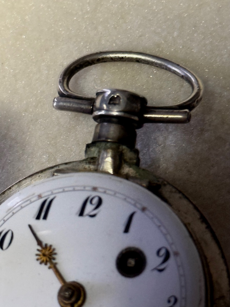 18th Century Cron Rooster Pocket Watch From Rennes -photo-3