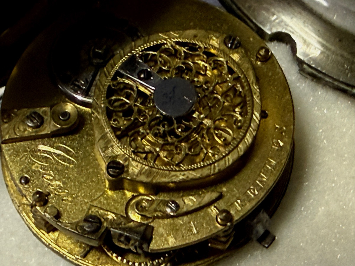 18th Century Cron Rooster Pocket Watch From Rennes -photo-2