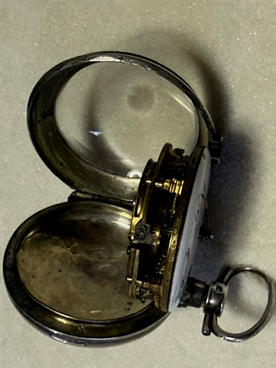 18th Century Cron Rooster Pocket Watch From Rennes -photo-3