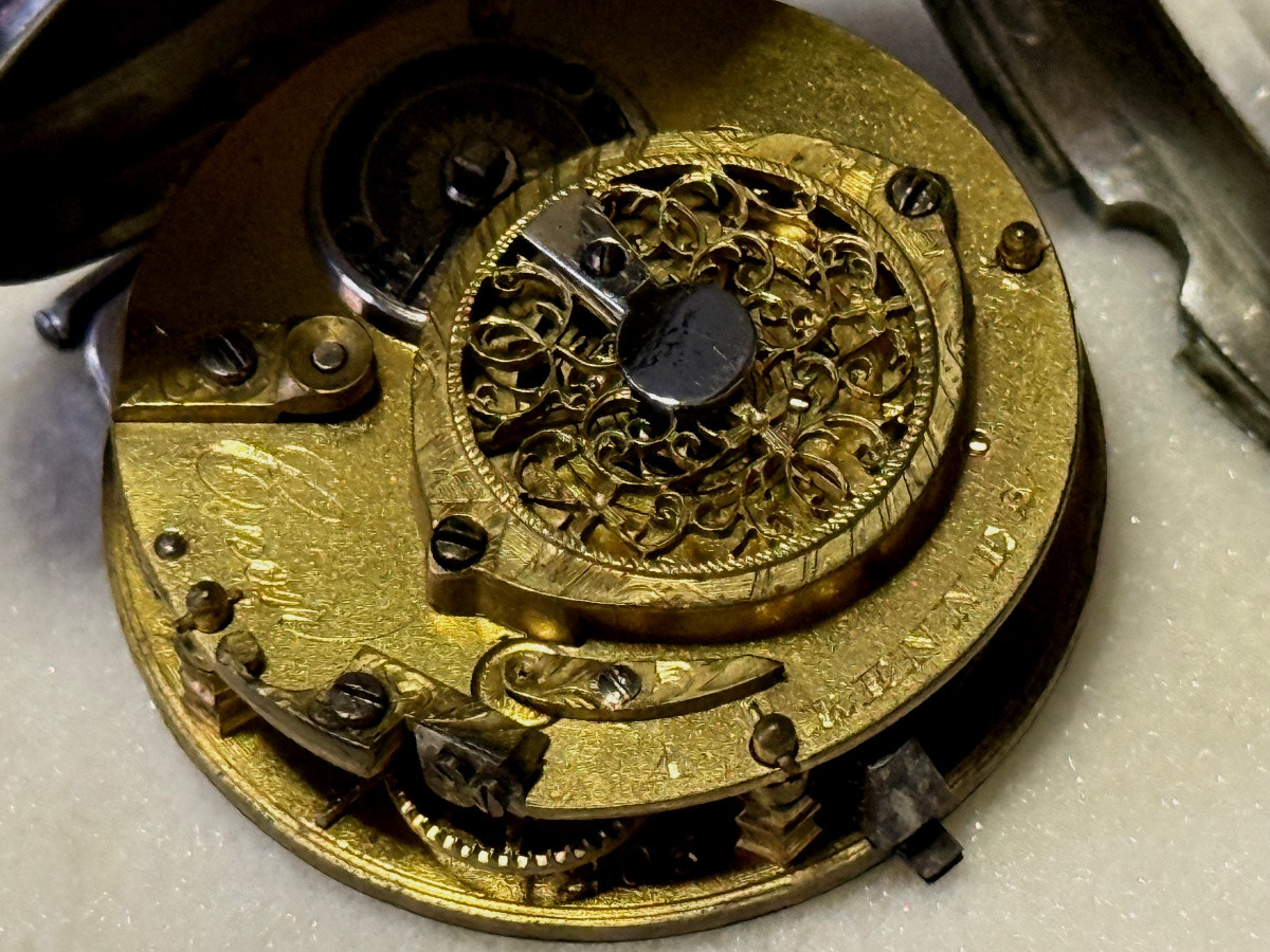 18th Century Cron Rooster Pocket Watch From Rennes -photo-5