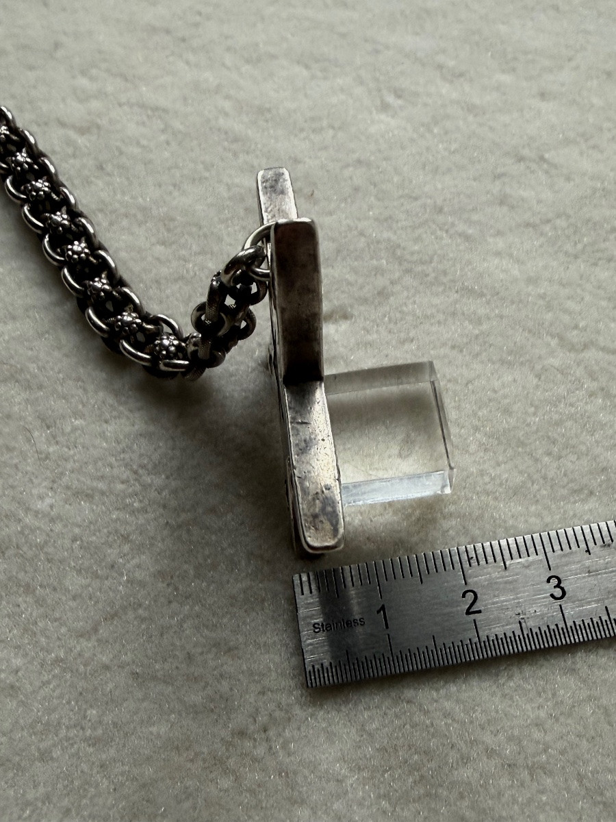  CHAINE DE MONTRE  MAÇONNIQUE  ÉTOILE A  CINQ  BRANCHES   AU  PENTACLE  INVERSÉ  HOMME NÉGATIF -photo-4