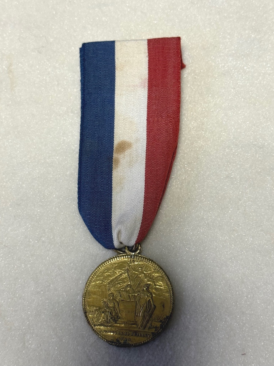 MÉDAILLE DU 14 JUILLET  1790  CONFÉDÉRATION DES FRANÇAIS  RÉVOLUTION  PAR GATTEAUX  18 ÈME -photo-3