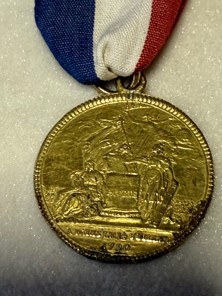 MÉDAILLE DU 14 JUILLET  1790  CONFÉDÉRATION DES FRANÇAIS  RÉVOLUTION  PAR GATTEAUX  18 ÈME -photo-4