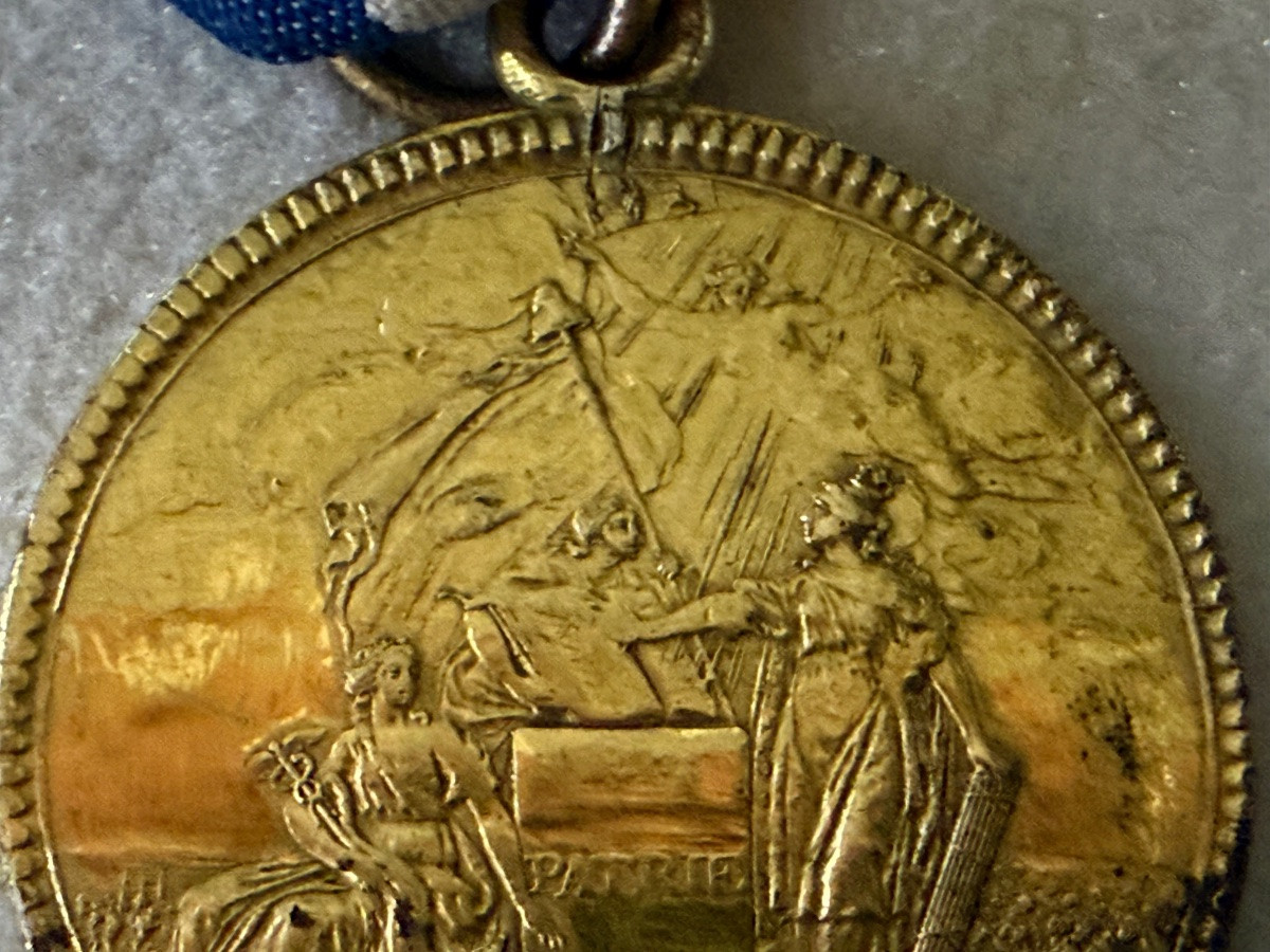MÉDAILLE DU 14 JUILLET  1790  CONFÉDÉRATION DES FRANÇAIS  RÉVOLUTION  PAR GATTEAUX  18 ÈME -photo-2