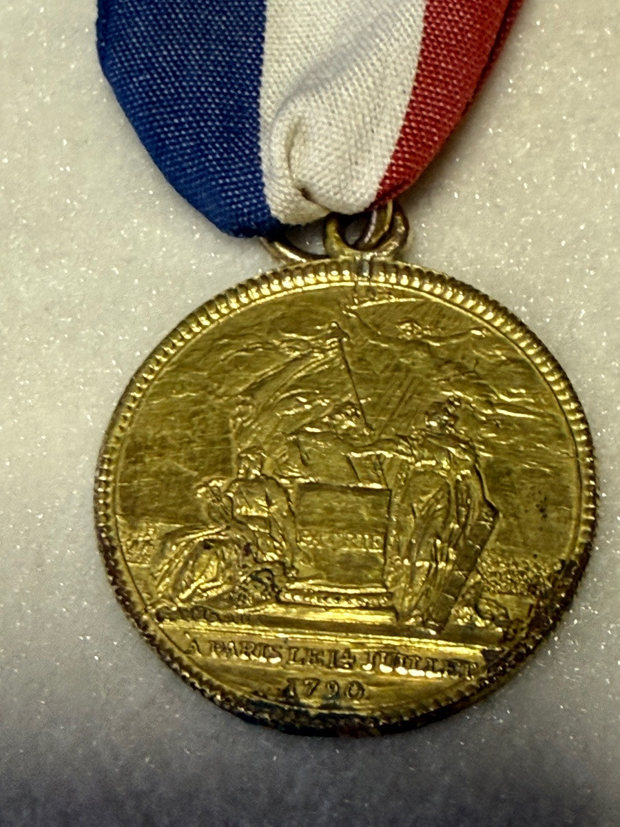 MÉDAILLE DU 14 JUILLET  1790  CONFÉDÉRATION DES FRANÇAIS  RÉVOLUTION  PAR GATTEAUX  18 ÈME -photo-6