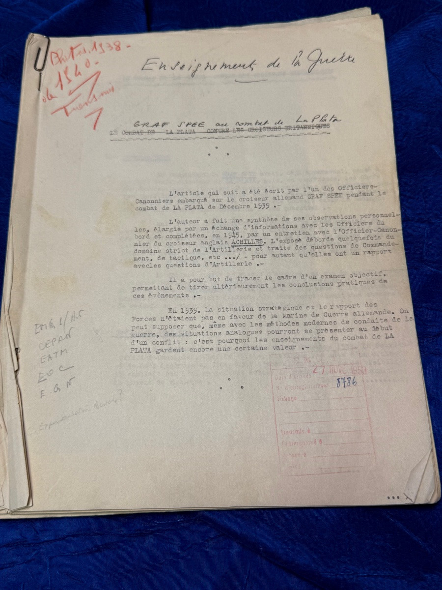 Two Original Documents On The Cruirassier Admiral Graf Spée Battle Of The Plata 1939 -photo-3