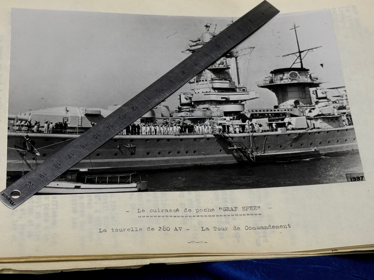  Two Original Documents On The Cruirassier Admiral Graf Spée Battle Of The Plata 1939 -photo-2