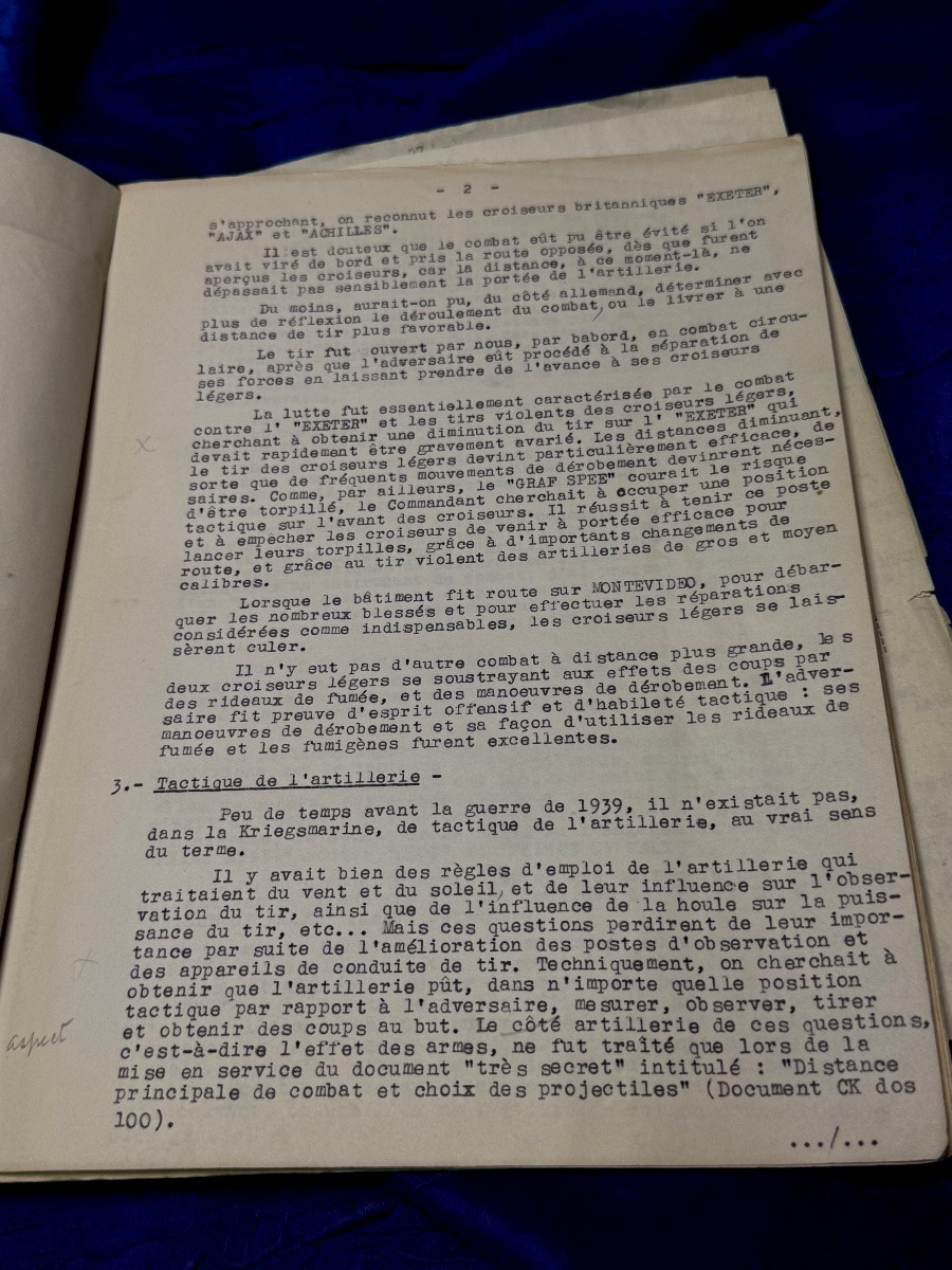  Two Original Documents On The Cruirassier Admiral Graf Spée Battle Of The Plata 1939 -photo-6