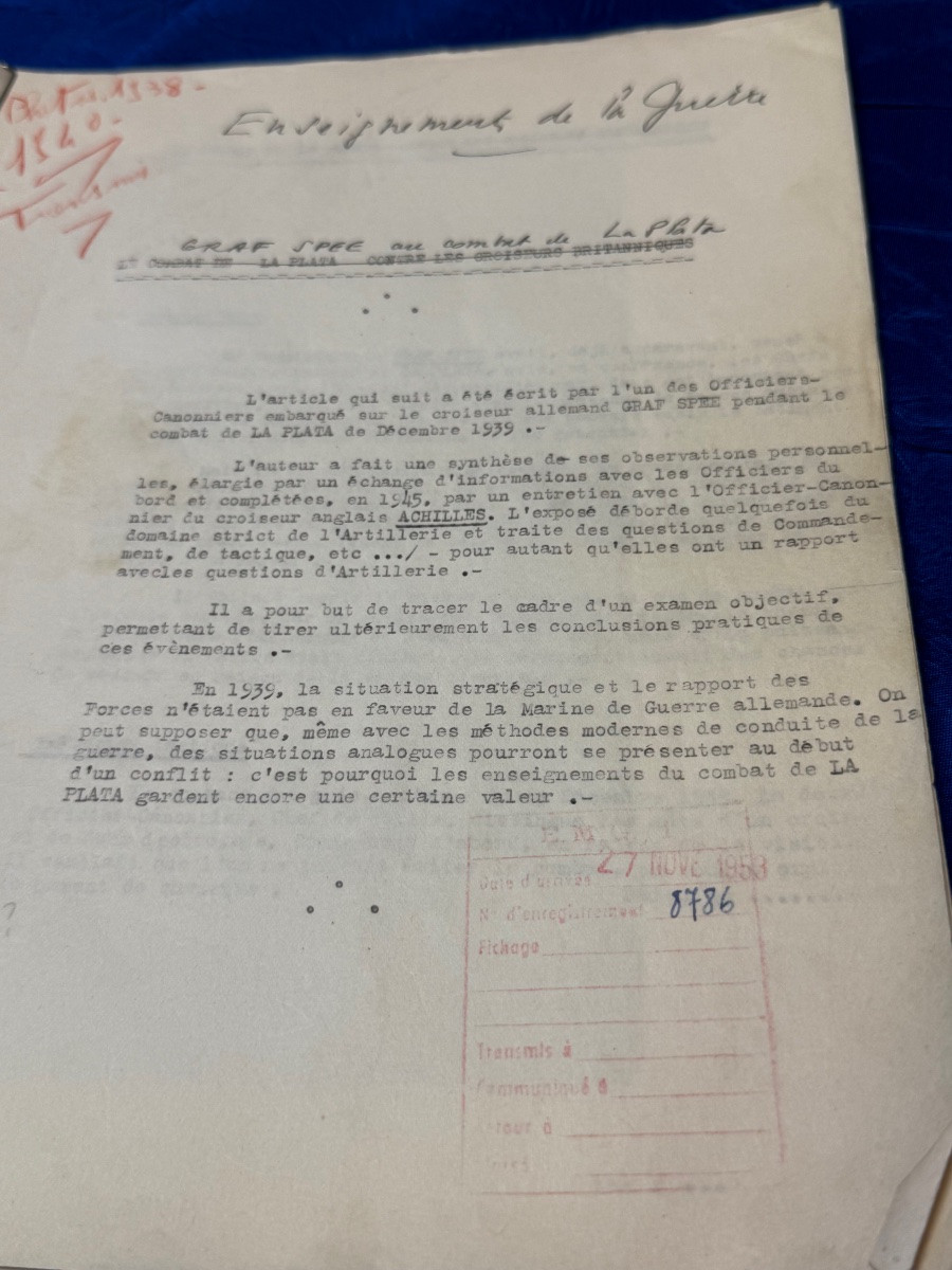  Two Original Documents On The Cruirassier Admiral Graf Spée Battle Of The Plata 1939 -photo-7