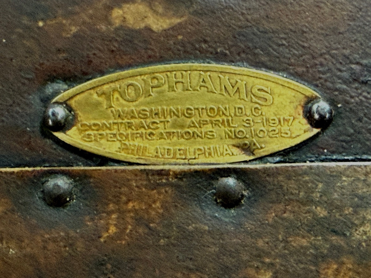 "tophams" Office Trunk Of An American Officer Stationed At Camp d'Ils-sur-tille Ww1-photo-2