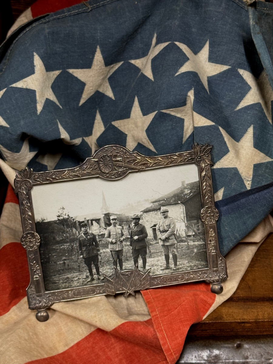 "tophams" Office Trunk Of An American Officer Stationed At Camp d'Ils-sur-tille Ww1-photo-3