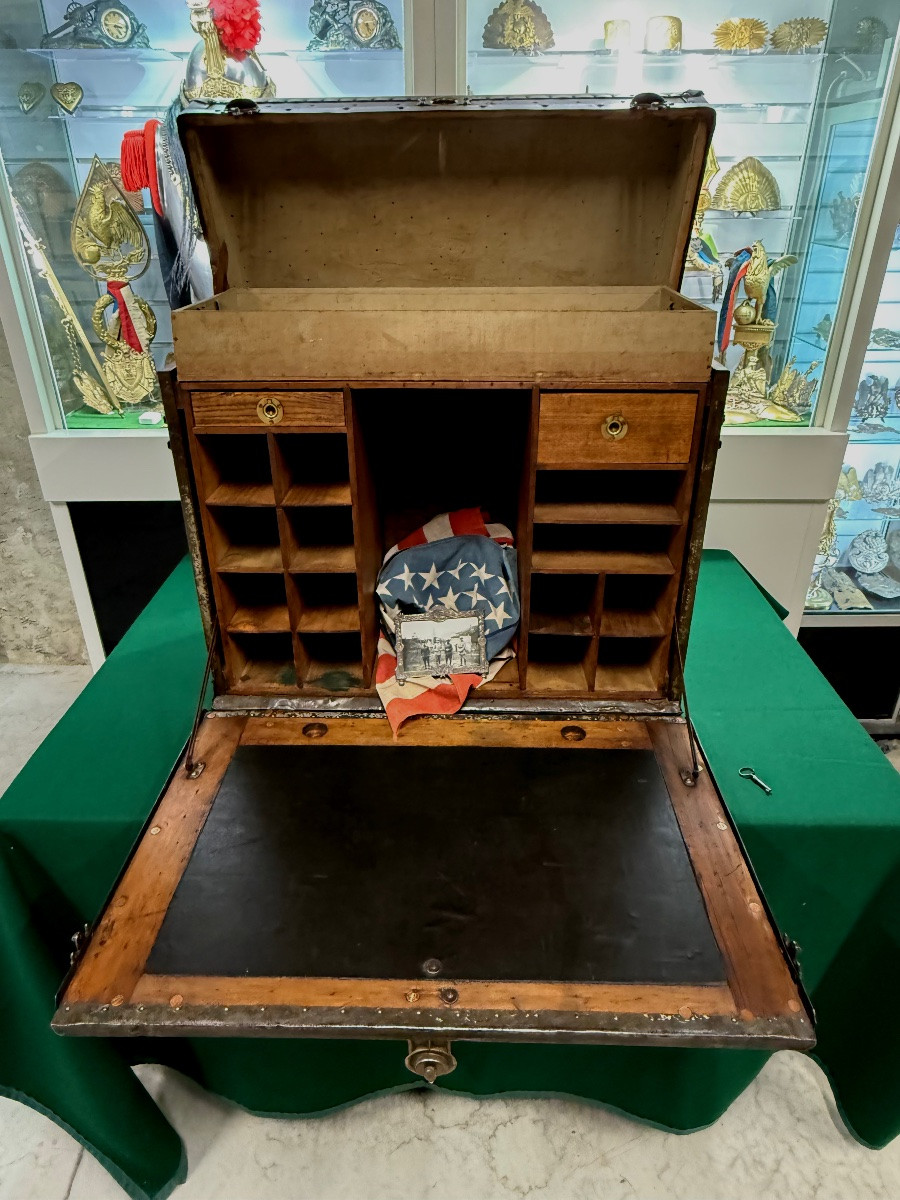 "tophams" Office Trunk Of An American Officer Stationed At Camp d'Ils-sur-tille Ww1-photo-4