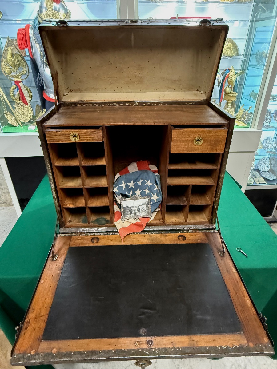"tophams" Office Trunk Of An American Officer Stationed At Camp d'Ils-sur-tille Ww1-photo-5