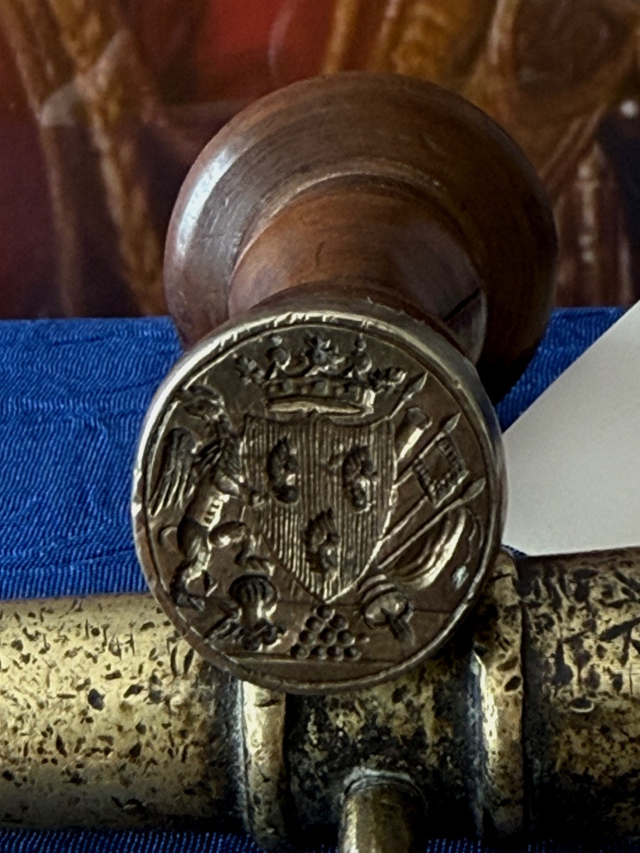 SCEAU  DE  ALBERT DE  WATEVILLE OFFICIER  D'ORDONNANCE  DE  L'EMPEREUR  NAPOLÉON  1 ER  EMPIRE -photo-2