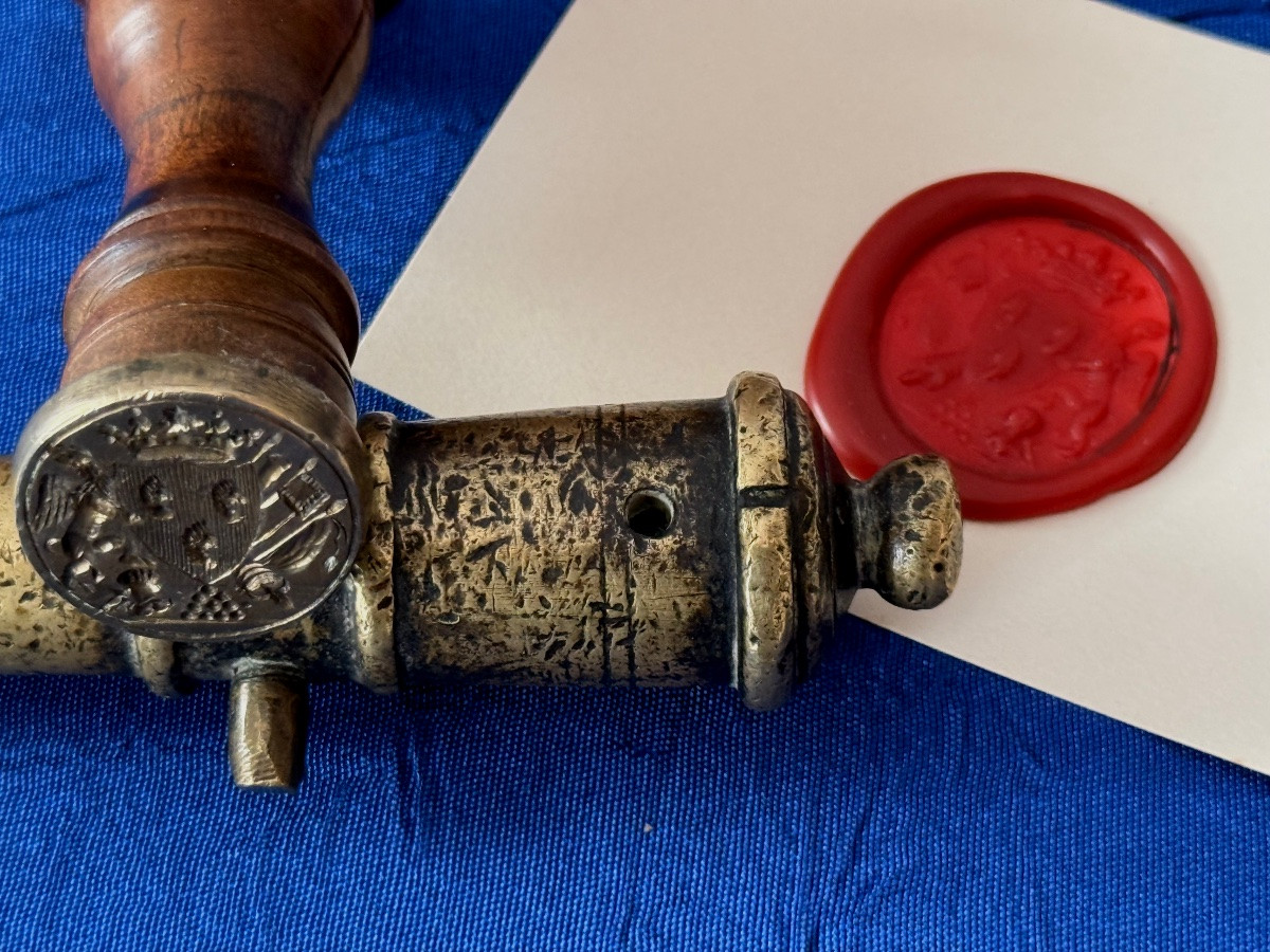 SCEAU  DE  ALBERT DE  WATEVILLE OFFICIER  D'ORDONNANCE  DE  L'EMPEREUR  NAPOLÉON  1 ER  EMPIRE -photo-4