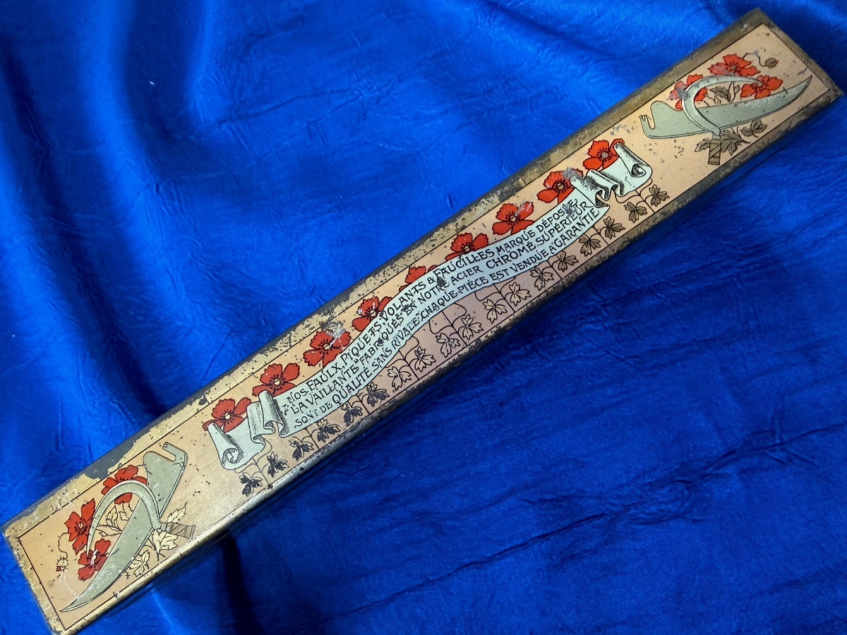 Old Tin Box For Tiers Points Forges Acieries Sault Du Tarn 1910-photo-3