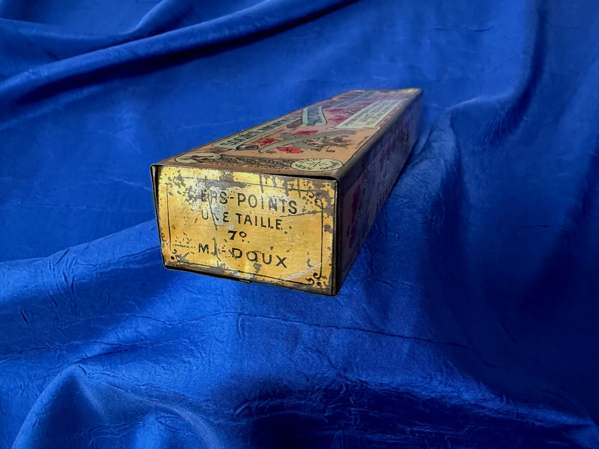 Old Tin Box For Tiers Points Forges Acieries Sault Du Tarn 1910-photo-2