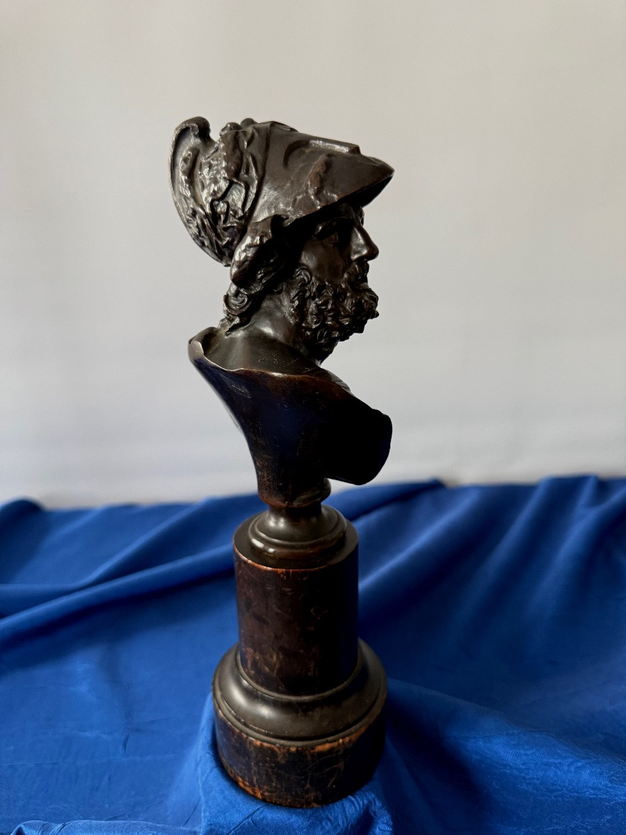 Bronze Bust Of Menelaus King Of Sparta Grand Tour Circa XVIIIii Century-photo-3