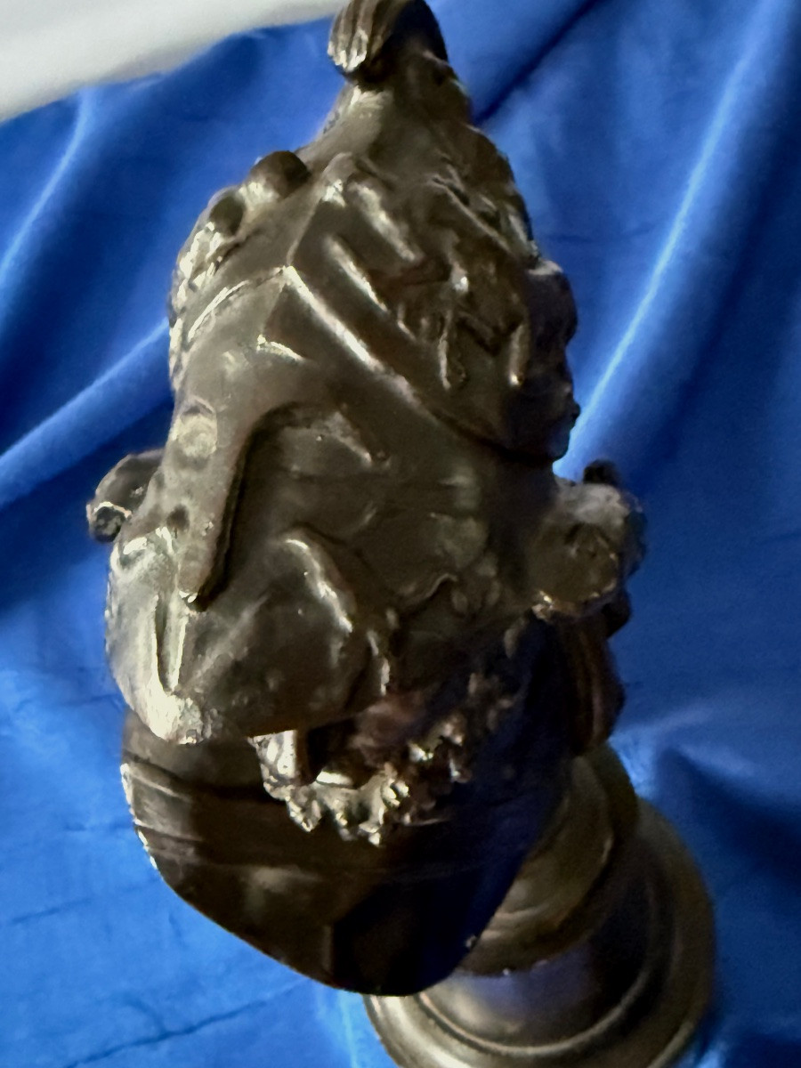 Bronze Bust Of Menelaus King Of Sparta Grand Tour Circa XVIIIii Century-photo-1