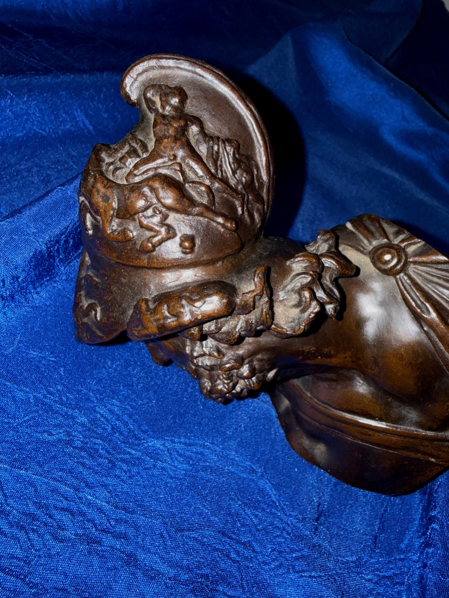 Bronze Bust Of Menelaus King Of Sparta Grand Tour Circa XVIIIii Century-photo-3